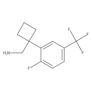 {1-[2-Fluoro-5-(trifluoromethyl)phenyl]cyclobutyl}methanamine结构式