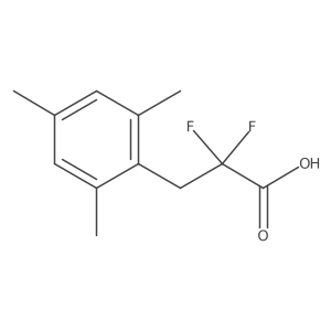 2,2-Difluoro-3-(2,4,6-trimethylphenyl)propanoic acid Structure