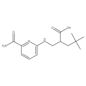 Pentanoic acid, 2-[[[6-(aminocarbonyl)-2-pyridinyl]amino]methyl]-4,4-dimethyl- Structure