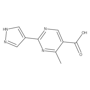 4-Methyl-2-(1H-pyrazol-4-yl)pyrimidine-5-carboxylic acid结构式