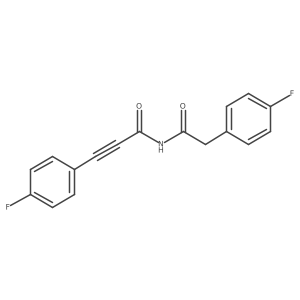 3-(4-Fluorophenyl)-N-(2-(4-fluorophenyl)acetyl)propiolamide Structure