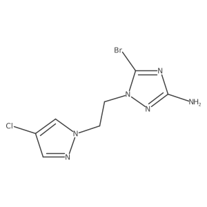 5-bromo-1-[2-(4-chloro-1H-pyrazol-1-yl)ethyl]-1H-1,2,4-triazol-3-amine Structure
