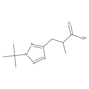 3-(2-tert-butyl-2H-1,2,3,4-tetrazol-5-yl)-2-methylpropanoic acid结构式