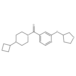 (4-Cyclobutylpiperazin-1-yl)(2-((tetrahydrothiophen-3-yl)oxy)pyridin-4-yl)methanone Structure