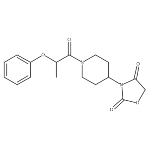 3-(1-(2-Phenoxypropanoyl)piperidin-4-yl)oxazolidine-2,4-dione Structure
