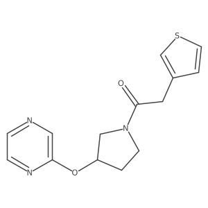 1-(3-(Pyrazin-2-yloxy)pyrrolidin-1-yl)-2-(thiophen-3-yl)ethanone Structure