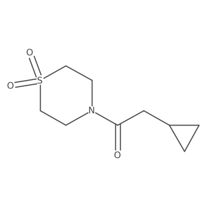 2-Cyclopropyl-1-(1,1-dioxidothiomorpholino)ethanone Structure