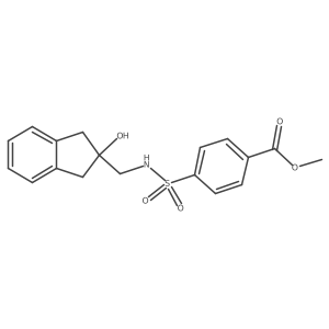 methyl 4-(N-((2-hydroxy-2,3-dihydro-1H-inden-2-yl)methyl)sulfamoyl)benzoate结构式