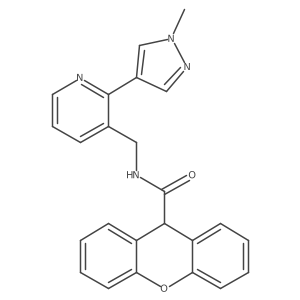 N-((2-(1-methyl-1H-pyrazol-4-yl)pyridin-3-yl)methyl)-9H-xanthene-9-carboxamide Structure