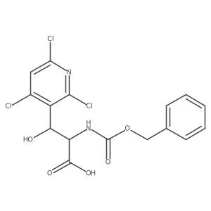 2-{[(Benzyloxy)carbonyl]amino}-3-hydroxy-3-(2,4,6-trichloropyridin-3-yl)propanoic acid结构式