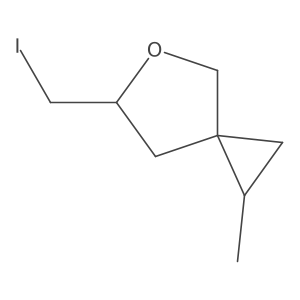 6-(Iodomethyl)-1-methyl-5-oxaspiro[2.4]heptane结构式