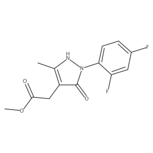 Methyl 2-[2-(2,4-difluorophenyl)-5-methyl-3-oxo-2,3-dihydro-1H-pyrazol-4-yl]acetate Structure