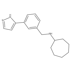 Cycloheptyl-[3-(2H-pyrazol-3-yl)-benzyl]-amine Structure