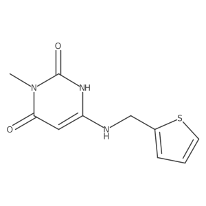 3-methyl-6-((thiophen-2-ylmethyl)amino)pyrimidine-2,4(1H,3H)-dione结构式