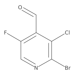 2-Bromo-3-chloro-5-fluoroisonicotinaldehyde结构式