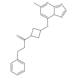 1-[3-({5-Methyl-[1,2,4]triazolo[1,5-a]pyrimidin-7-yl}oxy)azetidin-1-yl]-3-phenylpropan-1-one结构式