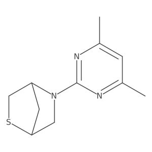 5-(4,6-Dimethylpyrimidin-2-yl)-2-thia-5-azabicyclo[2.2.1]heptane Structure