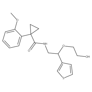 N-[2-(2-hydroxyethoxy)-2-(thiophen-3-yl)ethyl]-1-(2-methoxyphenyl)cyclopropane-1-carboxamide Structure