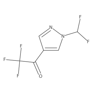 1-[1-(difluoromethyl)-1H-pyrazol-4-yl]-2,2,2-trifluoroethan-1-one Structure