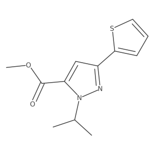 methyl 1-isopropyl-3-(thiophen-2-yl)-1H-pyrazole-5-carboxylate结构式
