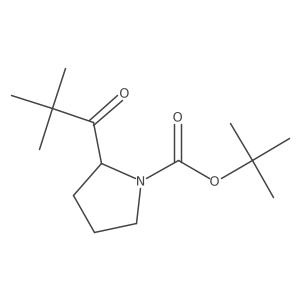 tert-butyl (2R)-2-(2,2-dimethylpropanoyl)pyrrolidine-1-carboxylate结构式