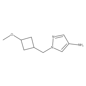 1-[(3-methoxycyclobutyl)methyl]-1H-pyrazol-4-amine结构式