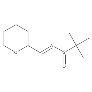 (R)-2-Methyl-N-((E)-(tetrahydro-2H-pyran-2-YL)methylene)propane-2-sulfinamide结构式
