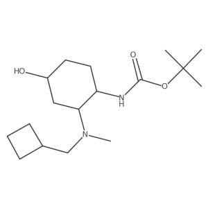 tert-butyl N-{2-[(cyclobutylmethyl)(methyl)amino]-4-hydroxycyclohexyl}carbamate结构式