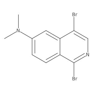 1,4-dibromo-N,N-dimethylisoquinolin-6-amine Structure
