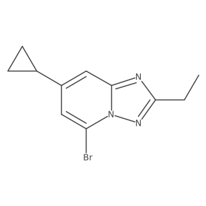 5-Bromo-7-cyclopropyl-2-ethyl-[1,2,4]triazolo[1,5-a]pyridine Structure
