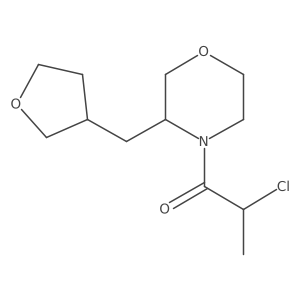 2-Chloro-1-{3-[(oxolan-3-yl)methyl]morpholin-4-yl}propan-1-one结构式