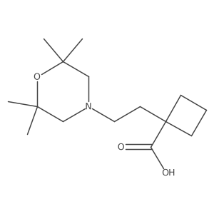 1-[2-(2,2,6,6-Tetramethylmorpholin-4-yl)ethyl]cyclobutane-1-carboxylic acid Structure