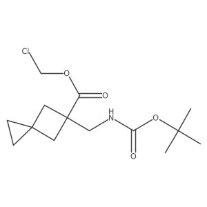 Chloromethyl 5-({[(tert-butoxy)carbonyl]amino}methyl)spiro[2.3]hexane-5-carboxylate Structure