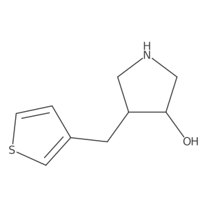 4-[(Thiophen-3-yl)methyl]pyrrolidin-3-ol结构式