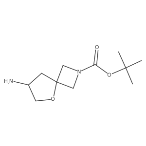 tert-Butyl (7R)-7-amino-5-oxa-2-azaspiro[3.4]octane-2-carboxylate结构式