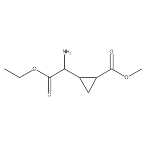 rac-methyl (1R,2R)-2-(1-amino-2-ethoxy-2-oxoethyl)cyclopropane-1-carboxylate Structure