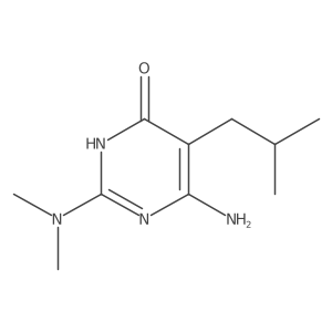 6-Amino-2-(dimethylamino)-5-(2-methylpropyl)-3,4-dihydropyrimidin-4-one结构式