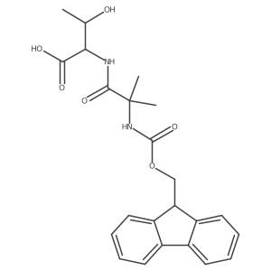 (2S,3R)-2-[2-({[(9H-fluoren-9-yl)methoxy]carbonyl}amino)-2-methylpropanamido]-3-hydroxybutanoic acid结构式