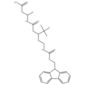 (3S)-3-[5-({[(9H-fluoren-9-yl)methoxy]carbonyl}amino)-3-(trifluoromethyl)pentanamido]butanoic acid Structure