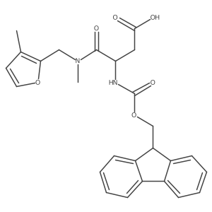 3-({[(9H-fluoren-9-yl)methoxy]carbonyl}amino)-3-{methyl[(3-methylfuran-2-yl)methyl]carbamoyl}propanoic acid结构式