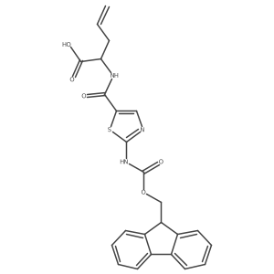 2-{[2-({[(9H-fluoren-9-yl)methoxy]carbonyl}amino)-1,3-thiazol-5-yl]formamido}pent-4-enoic acid结构式