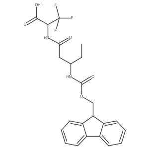 2-[3-({[(9H-fluoren-9-yl)methoxy]carbonyl}amino)pentanamido]-3,3,3-trifluoropropanoic acid Structure