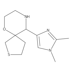 10-(1,2-dimethyl-1H-imidazol-4-yl)-6-oxa-2-thia-9-azaspiro[4.5]decane Structure