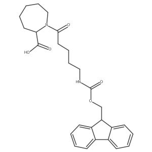 1-[5-({[(9H-fluoren-9-yl)methoxy]carbonyl}amino)pentanoyl]azepane-2-carboxylic acid Structure