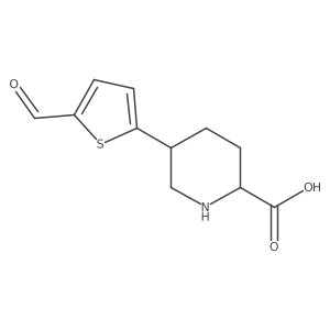 5-(5-Formylthiophen-2-yl)piperidine-2-carboxylic acid结构式