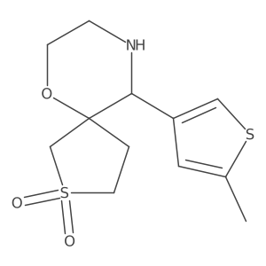 10-(5-Methylthiophen-3-yl)-6-oxa-2lambda6-thia-9-azaspiro[4.5]decane-2,2-dione Structure