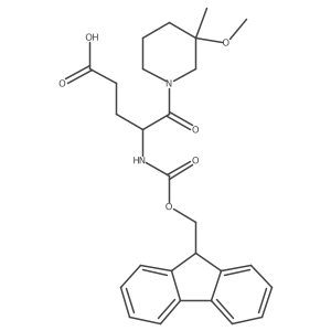 4-({[(9H-fluoren-9-yl)methoxy]carbonyl}amino)-5-(3-methoxy-3-methylpiperidin-1-yl)-5-oxopentanoic acid Structure