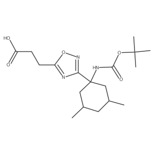 3-[3-(1-{[(Tert-butoxy)carbonyl]amino}-3,5-dimethylcyclohexyl)-1,2,4-oxadiazol-5-yl]propanoic acid Structure