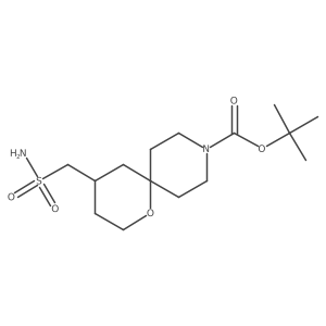 Tert-butyl 4-(sulfamoylmethyl)-1-oxa-9-azaspiro[5.5]undecane-9-carboxylate Structure