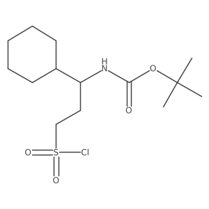 tert-butyl N-[3-(chlorosulfonyl)-1-cyclohexylpropyl]carbamate Structure